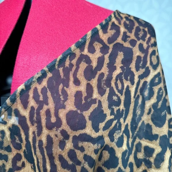 Lauren Ralph Lauren Leopard Print Tunic Swim Cover-Up S/M - Picture 6 of 7